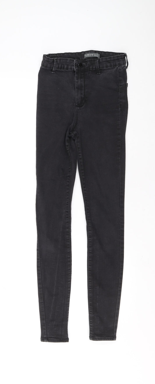 Denim & Co. Womens Black Cotton Skinny Jeans Size 10 L29 in Regular Zip