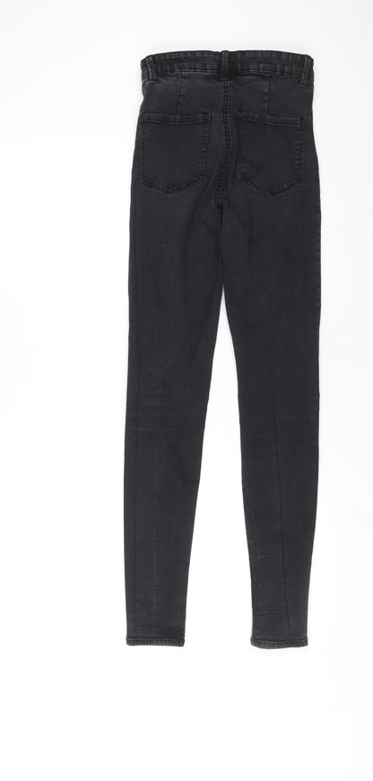 Denim & Co. Womens Black Cotton Skinny Jeans Size 10 L29 in Regular Zip