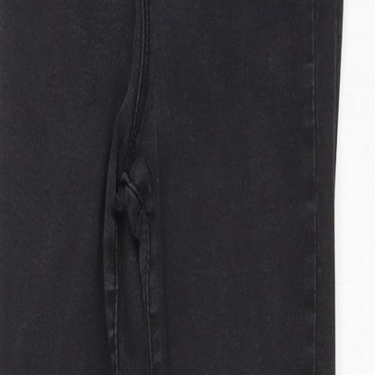 Denim & Co. Womens Black Cotton Skinny Jeans Size 10 L29 in Regular Zip
