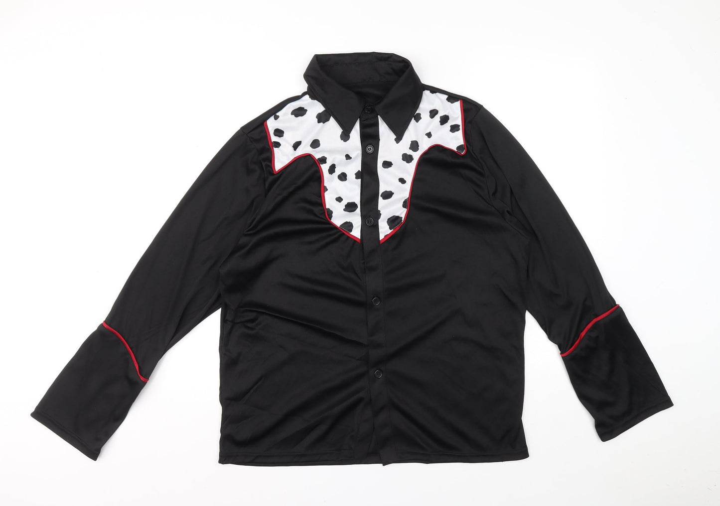 Mens UK Size M Christy's Dress Up Black  Button-Up Long Sleeve Casual Shirt