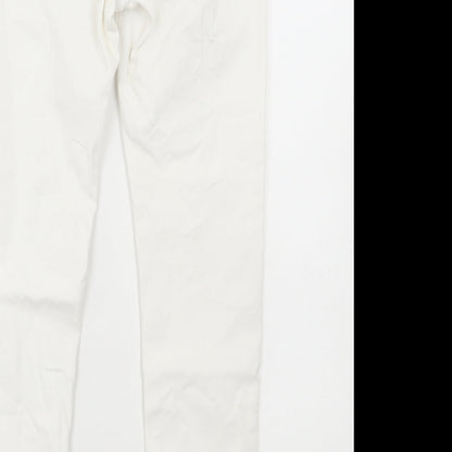 Womens UK Size 8 Marks and Spencer Regular Fit Skinny White Jeans