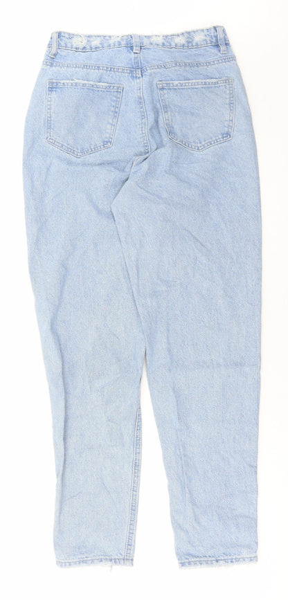 Missguided Womens Blue Cotton Mom Jeans Size 28 in L29 in Regular Button