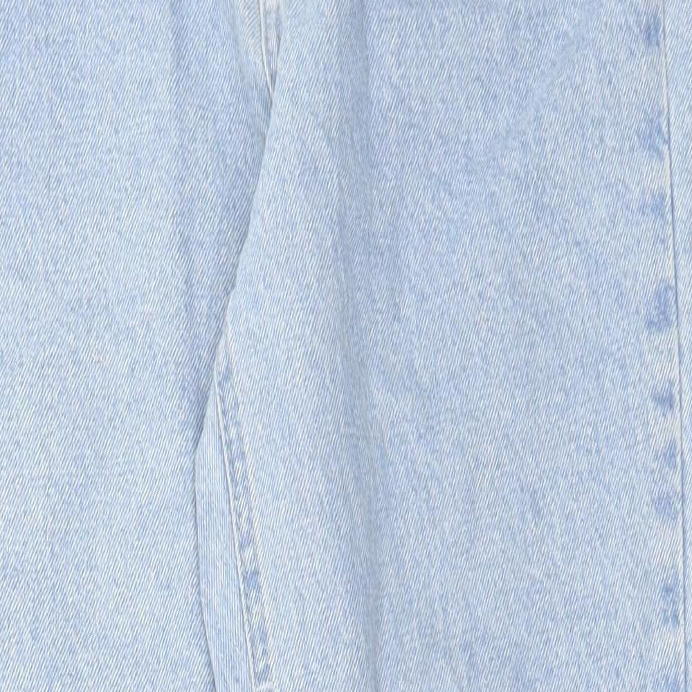 Missguided Womens Blue Cotton Mom Jeans Size 28 in L29 in Regular Button