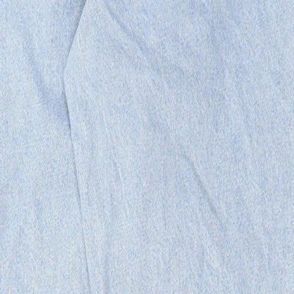 Missguided Womens Blue Cotton Mom Jeans Size 28 in L29 in Regular Button