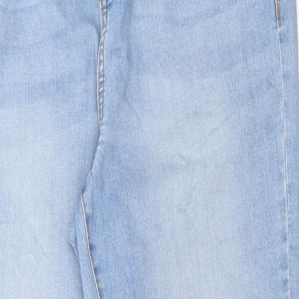 George Womens Blue Cotton Straight Jeans Size 32 in L26 in Regular Button