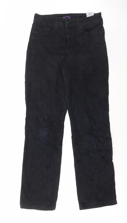 NXD Womens Black Cotton Straight Jeans Size 6 L30 in Regular Button