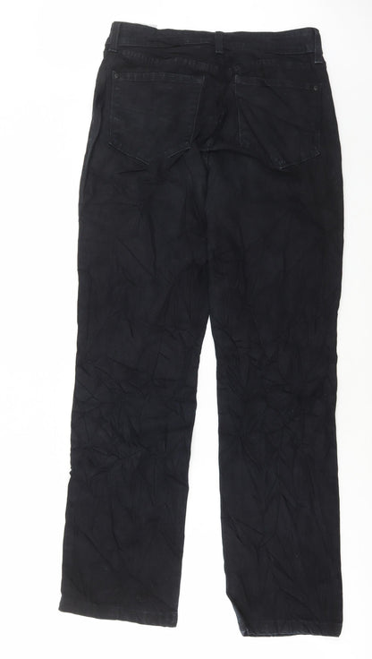 NXD Womens Black Cotton Straight Jeans Size 6 L30 in Regular Button