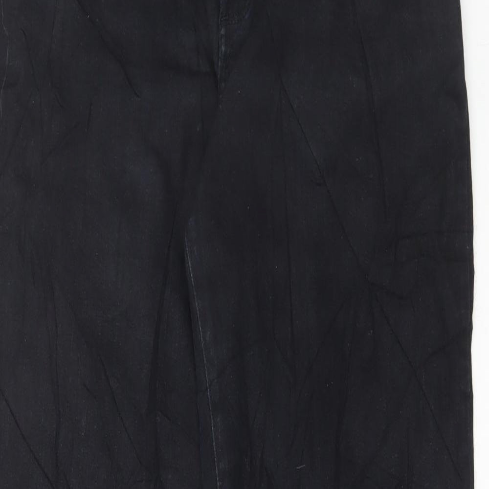 NXD Womens Black Cotton Straight Jeans Size 6 L30 in Regular Button