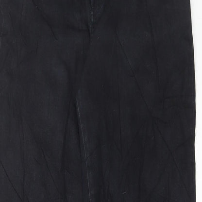 NXD Womens Black Cotton Straight Jeans Size 6 L30 in Regular Button