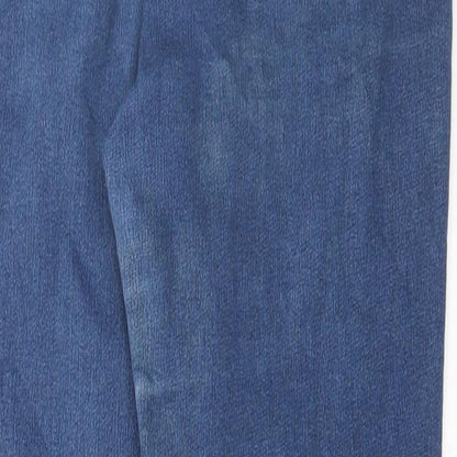 Missguided Womens Blue Cotton Skinny Jeans Size 10 L28 in Regular Button