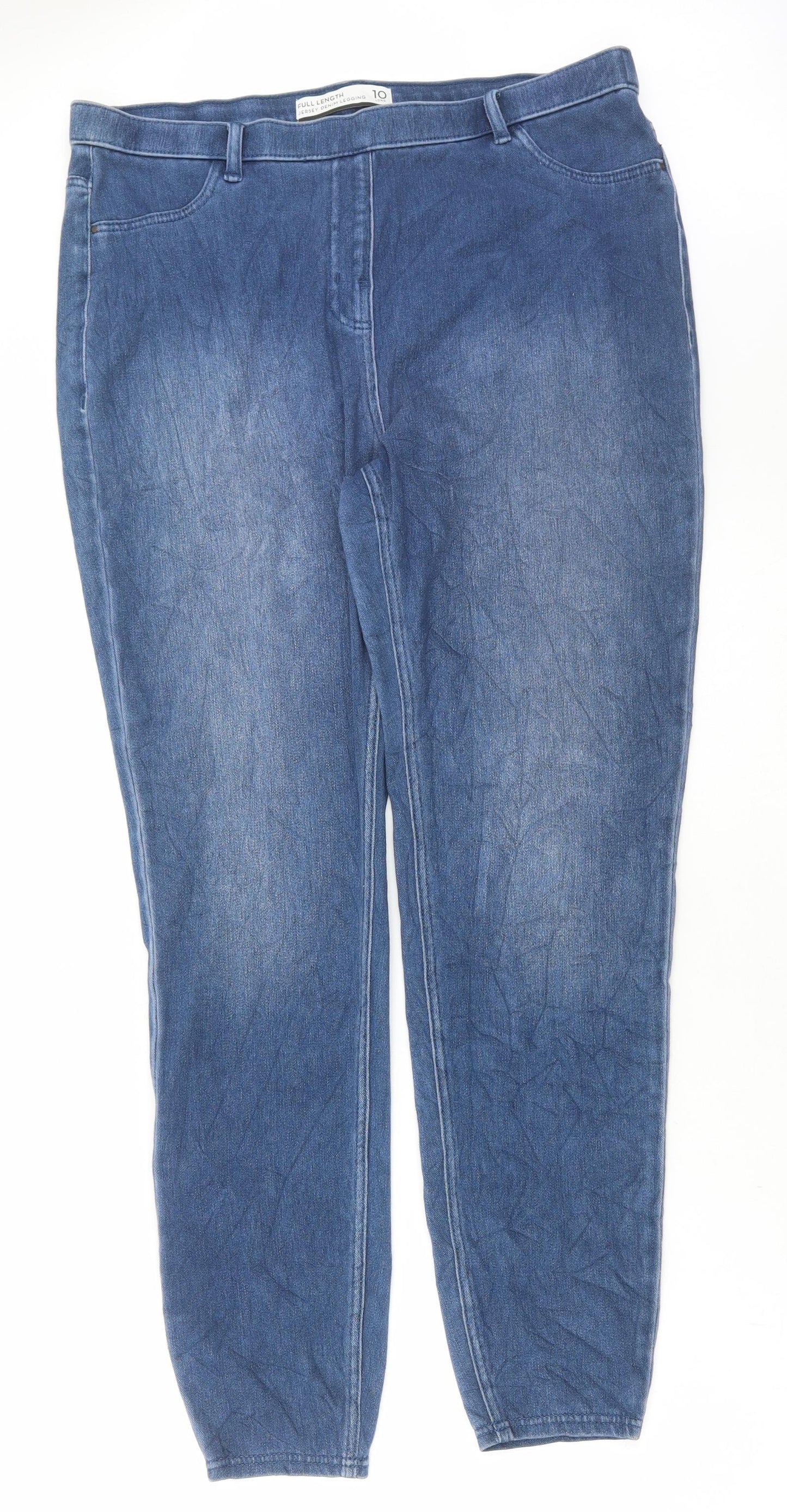 Womens UK Size 10 Marks and Spencer Regular Fit Jegging Blue Jeans