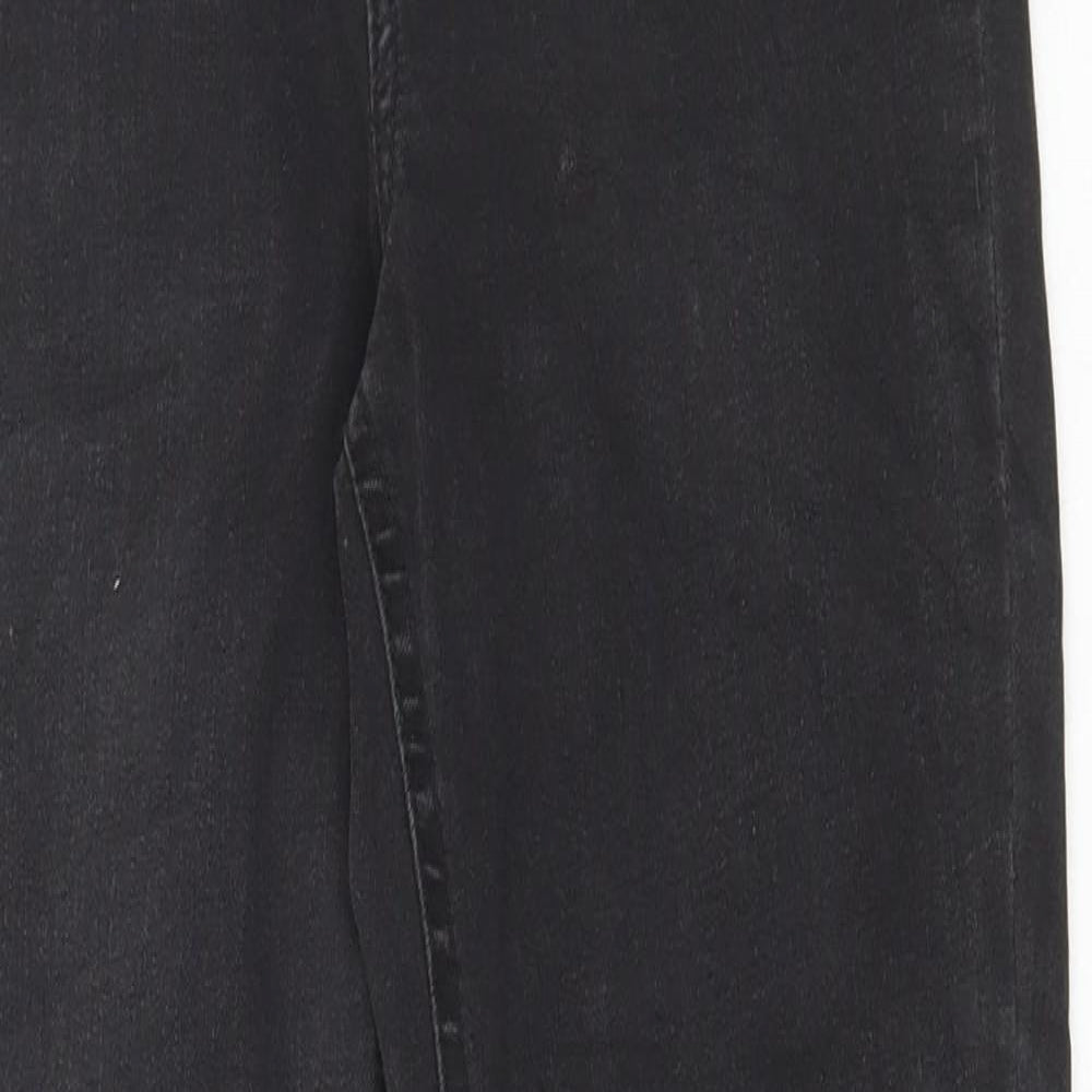 Denim & Co. Womens Black Cotton Skinny Jeans Size 8 L29 in Regular Button