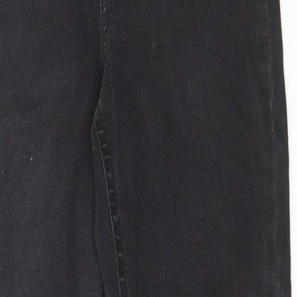 Denim & Co. Womens Black Cotton Skinny Jeans Size 8 L29 in Regular Button