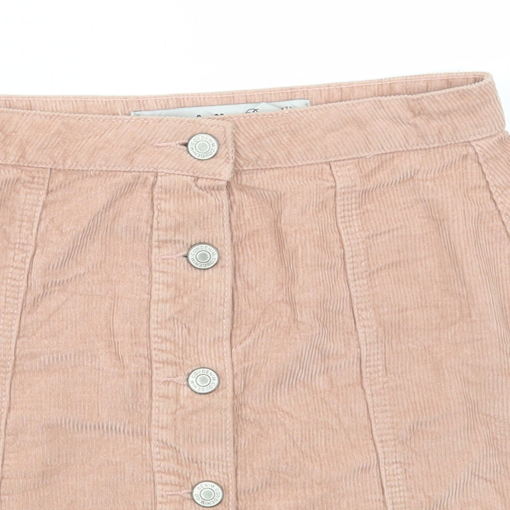 Womens UK Size 6 Denim & Co. Mini Corduroy Skirt