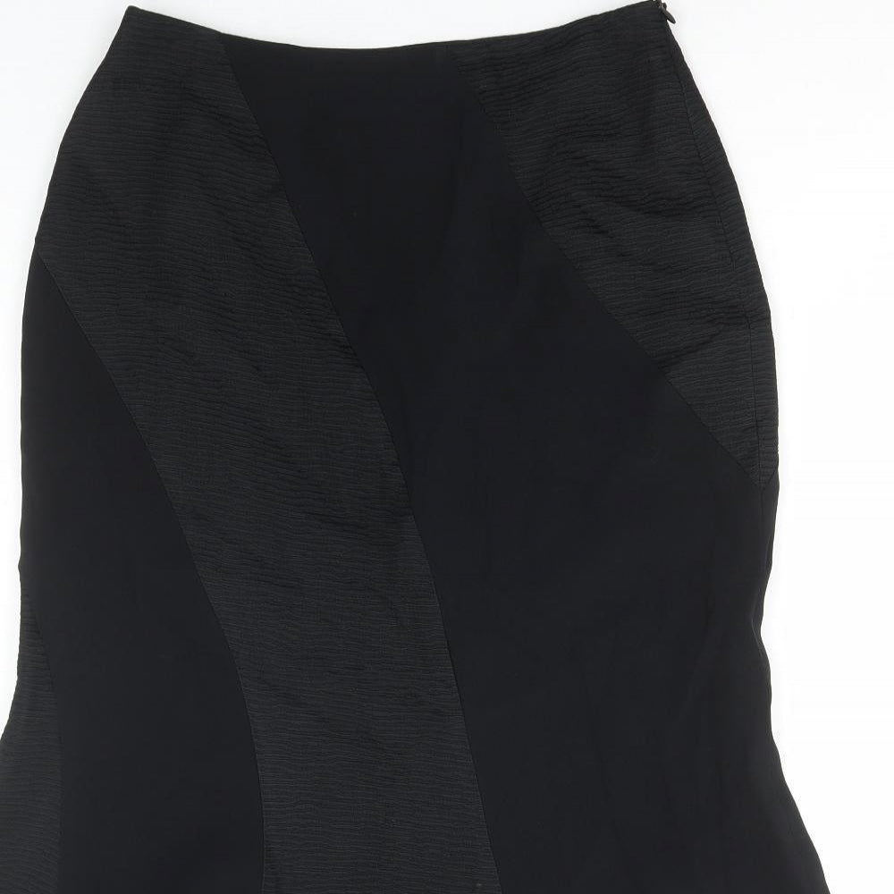Alex & Co. Womens Black Acetate Straight & Pencil Skirt Size 10 Zip