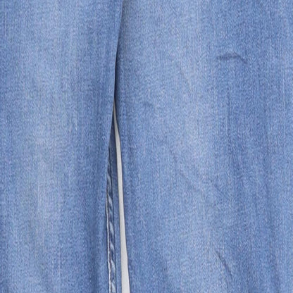 Preworn Girls Blue 100% Cotton Skinny Jeans Size 13 Years Regular Zip