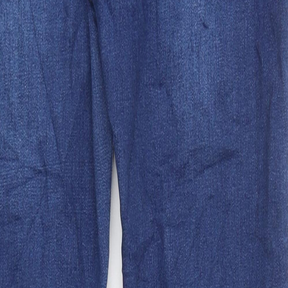 PRETTYLITTLETHING Womens Blue 100% Cotton Skinny Jeans Size 8 L34 in Regular Zip