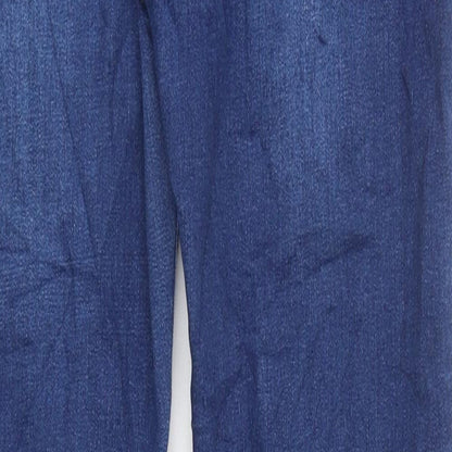 PRETTYLITTLETHING Womens Blue 100% Cotton Skinny Jeans Size 8 L34 in Regular Zip