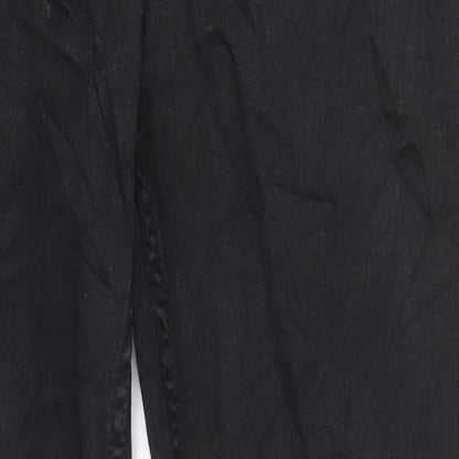 Marks and Spencer Womens Black 100% Cotton Skinny Jeans Size 10 L32.5 in Extra-Slim Zip