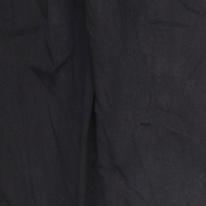 Marks and Spencer Womens Black 100% Cotton Skinny Jeans Size 10 L32.5 in Extra-Slim Zip