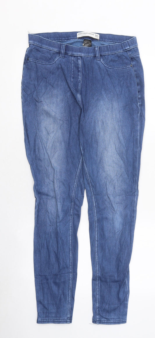 NEXT Womens Blue 100% Cotton Jegging Jeans Size 10 L34 in Regular