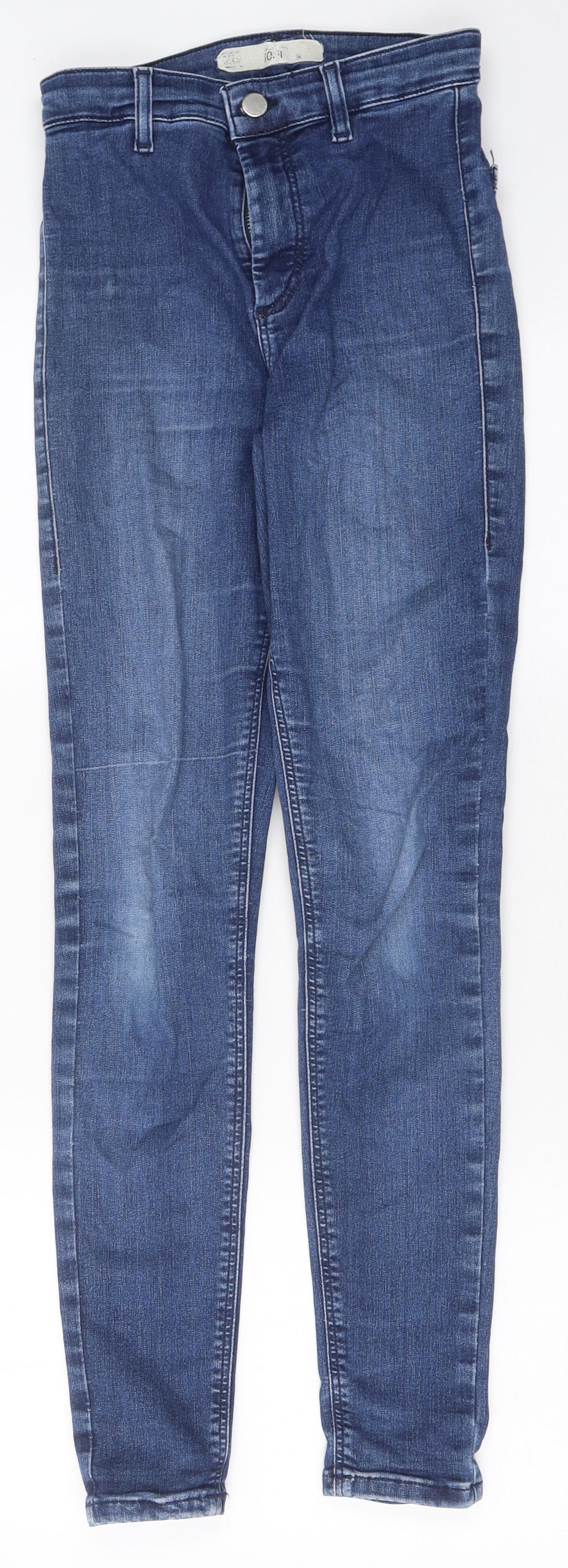 Topshop Womens Blue 100% Cotton Skinny Jeans Size 26 in L30 in Regular Zip