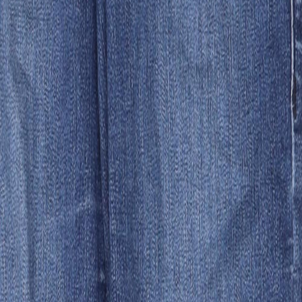 Topshop Womens Blue 100% Cotton Skinny Jeans Size 26 in L30 in Regular Zip