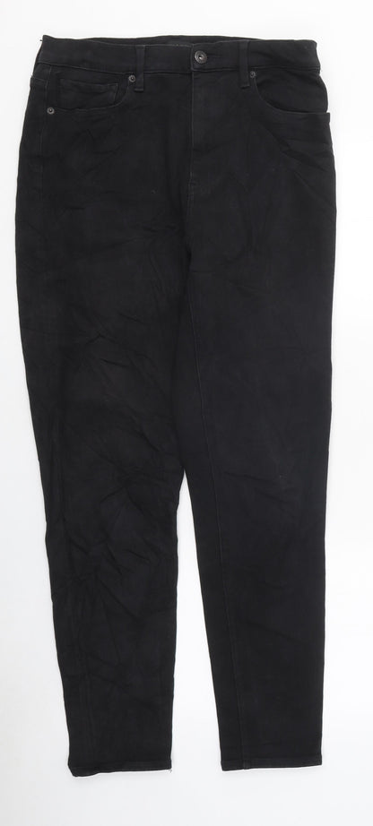 Uniqlo Womens Black 100% Cotton Skinny Jeans Size 28 in L34 in Regular Zip
