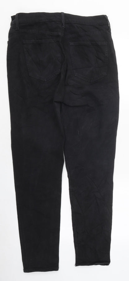 Uniqlo Womens Black 100% Cotton Skinny Jeans Size 28 in L34 in Regular Zip