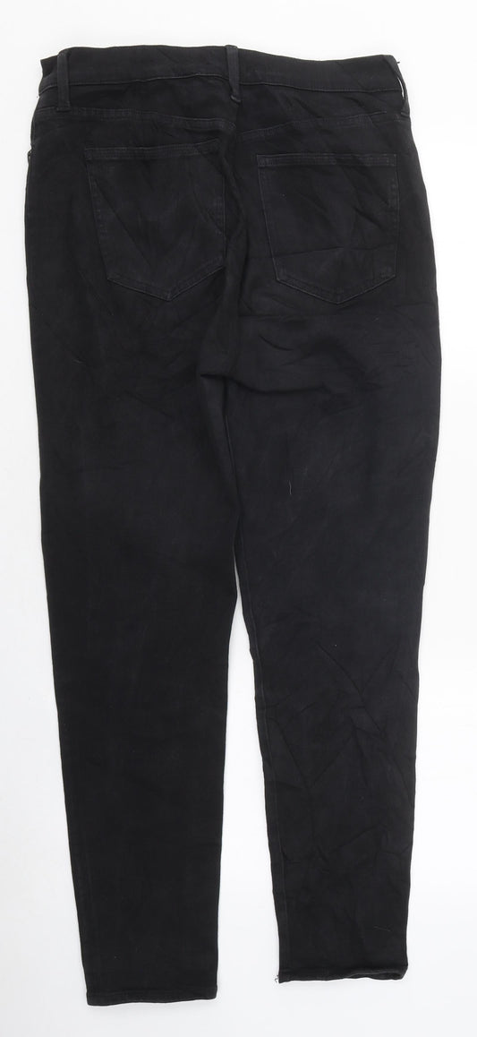 Uniqlo Womens Black 100% Cotton Skinny Jeans Size 28 in L34 in Regular Zip