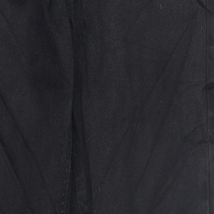 NEXT Mens Black Cotton Skinny Jeans Size 28 in L35 in Relaxed Zip