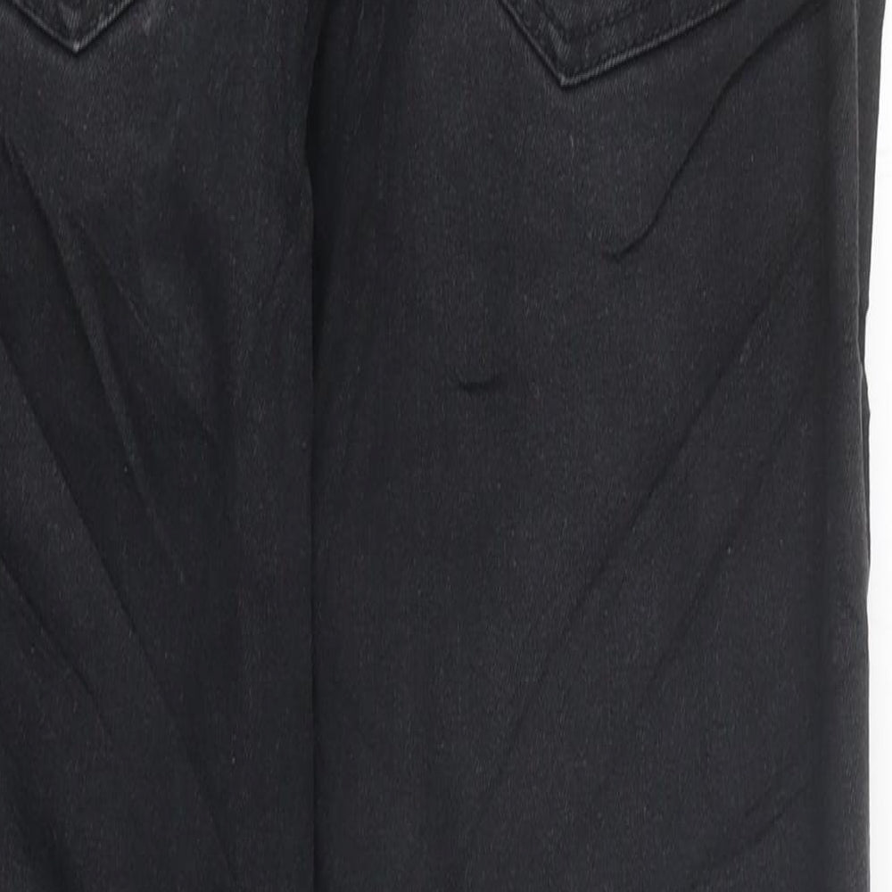 NEXT Mens Black Cotton Skinny Jeans Size 28 in L35 in Relaxed Zip