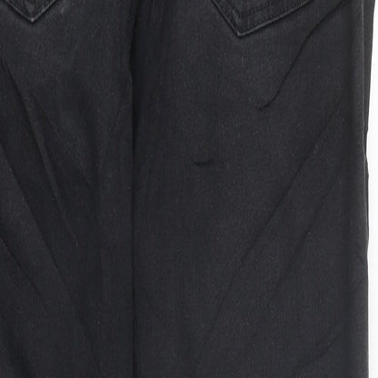 NEXT Mens Black Cotton Skinny Jeans Size 28 in L35 in Relaxed Zip
