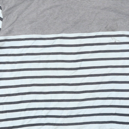 Cotton Traders Womens Multicoloured Striped Cotton Basic T-Shirt Size 16 Round Neck