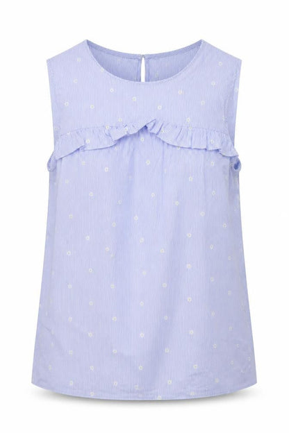 Womens UK Size 6 F&F Blue Basic Tank