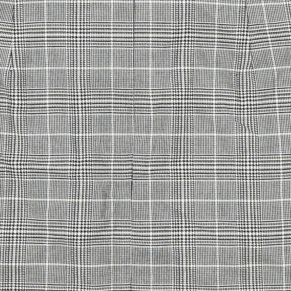 H&M Womens Grey Plaid Polyester Mini Skirt Size 10 Zip