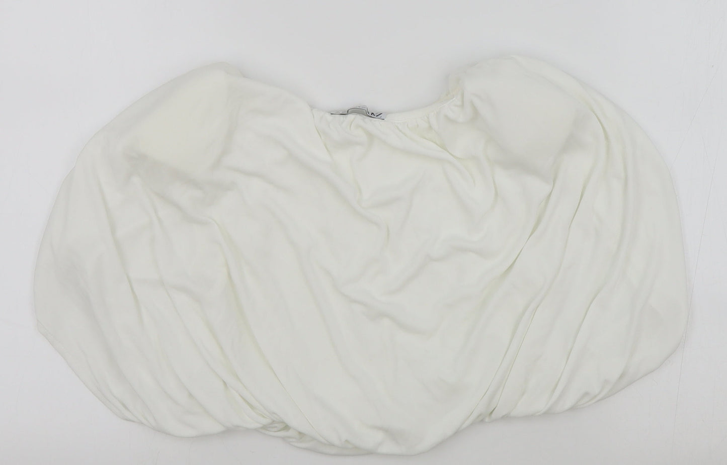 Womens UK Size S Zara White Cropped T-Shirt