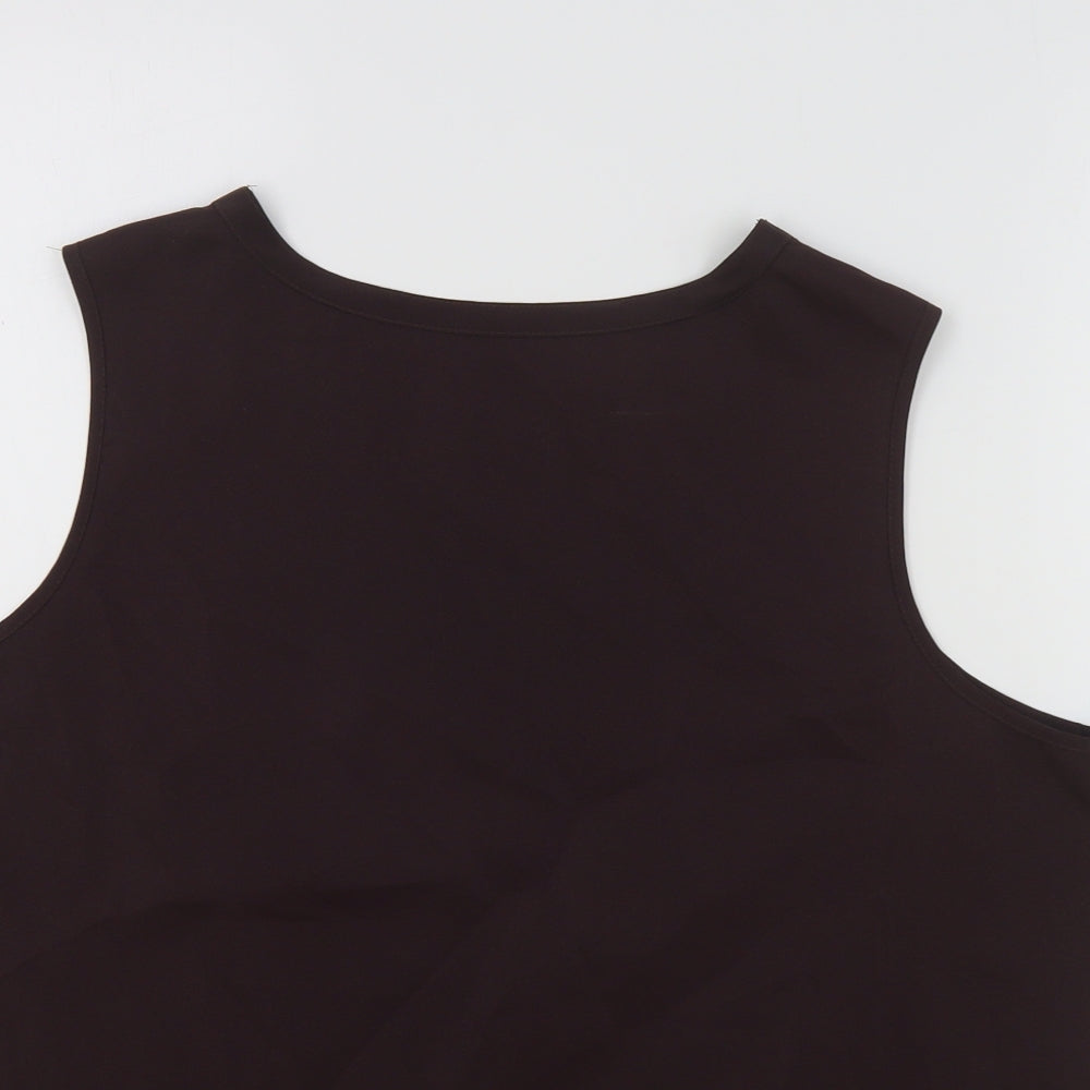 Womens UK Size 18 BHS Brown Basic Tank