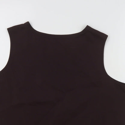 Womens UK Size 18 BHS Brown Basic Tank