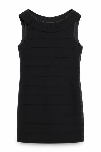 Miss Harvey Womens Black Polyester Bodycon Size 12 Boat Neck Zip