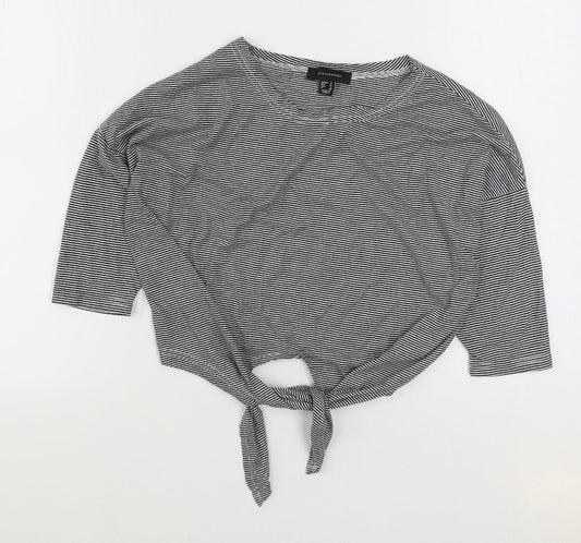 Womens UK Size 6 Atmopshere Black Basic T-Shirt