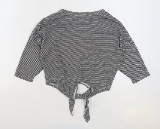 Womens UK Size 6 Atmopshere Black Basic T-Shirt