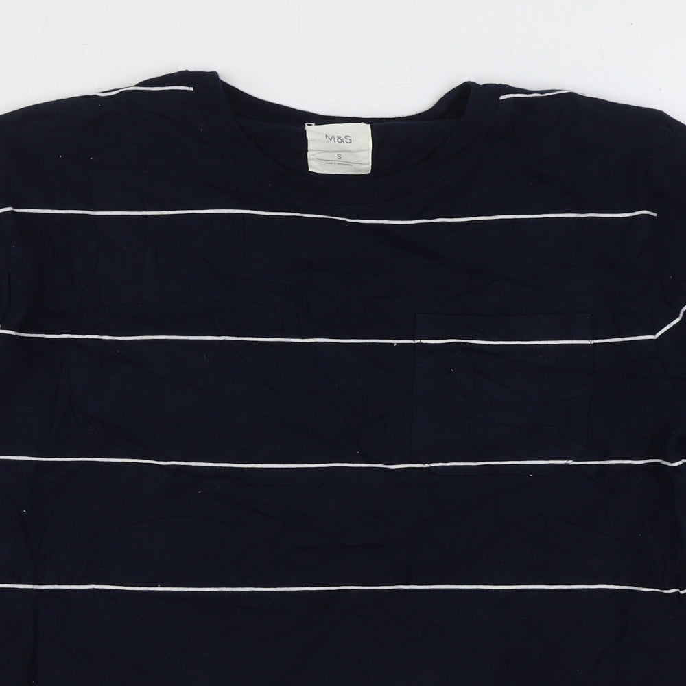 Mens UK Size S Marks and Spencer Blue Pullover Sweatshirt