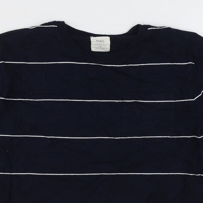 Mens UK Size S Marks and Spencer Blue Pullover Sweatshirt