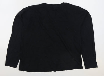 Disney Womens Black 100% Cotton Basic T-Shirt Size M Round Neck - Minnie Mouse