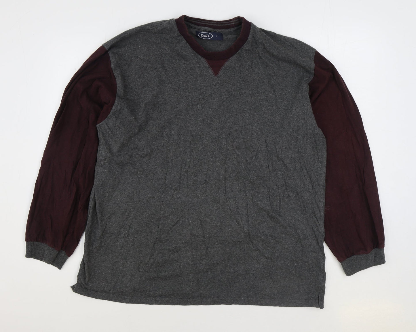 Mens UK Size L Easy Grey Pullover Sweatshirt