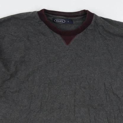 Mens UK Size L Easy Grey Pullover Sweatshirt