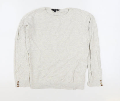 Womens UK Size 12 Dorothy Perkins Beige Pullover Jumper