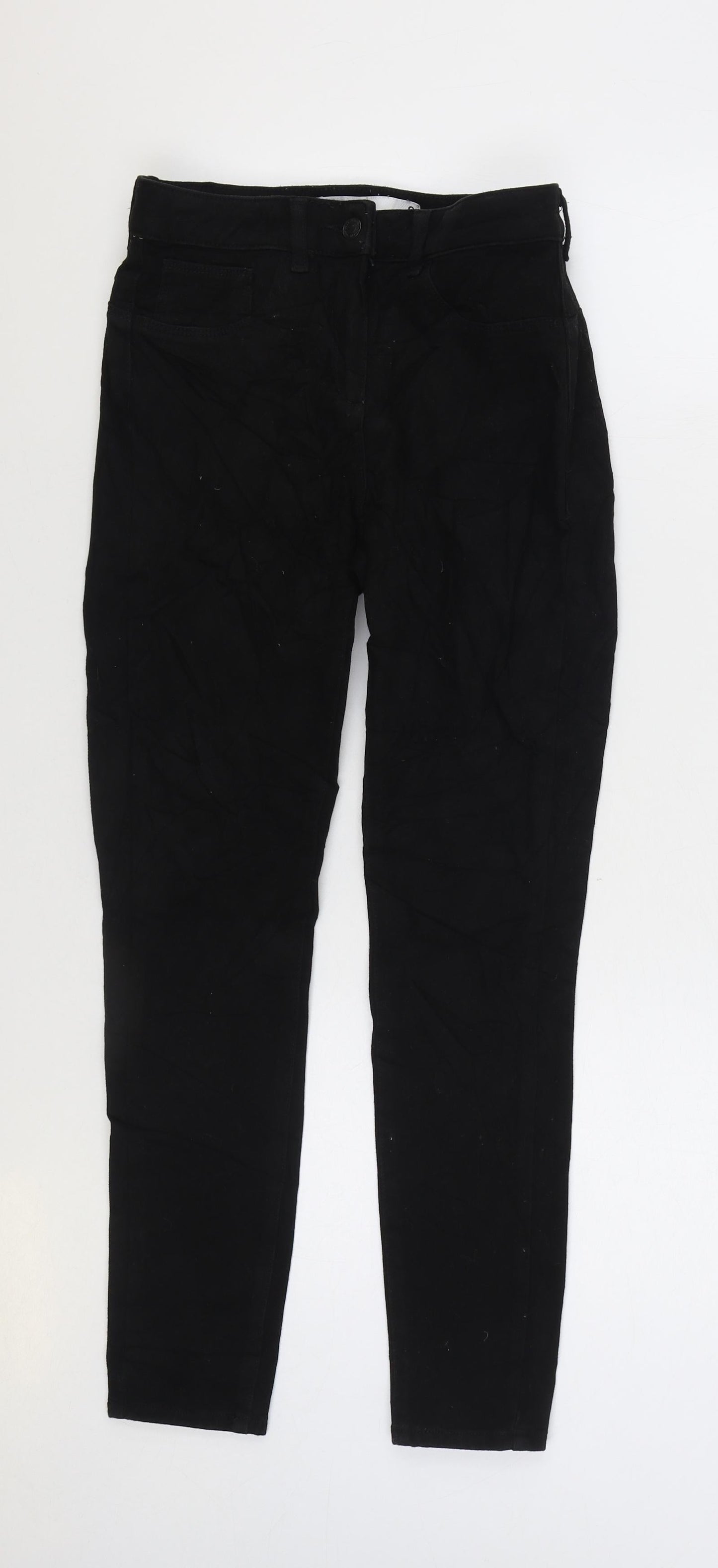Womens UK Size 8 Preworn Regular Fit Skinny Black Jeans