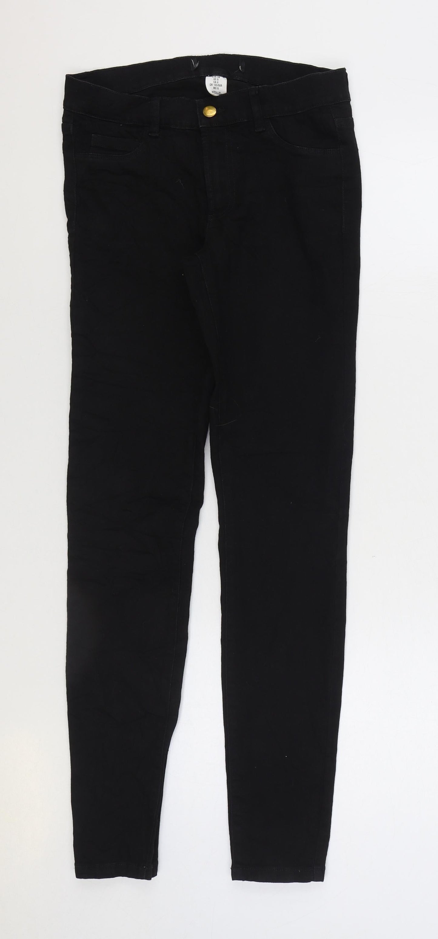 Womens UK Size 8 Preworn Regular Fit Jegging Black Jeans